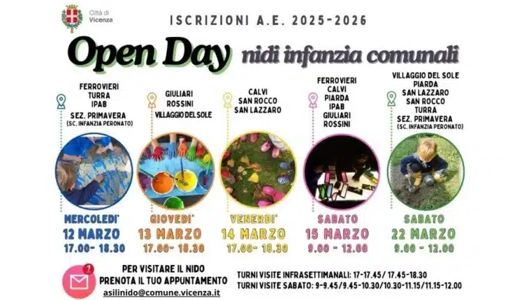 Vicenza: tornano gli Open Day agli asili nido, iscrizioni solo online dal 14 marzo al 30 aprile