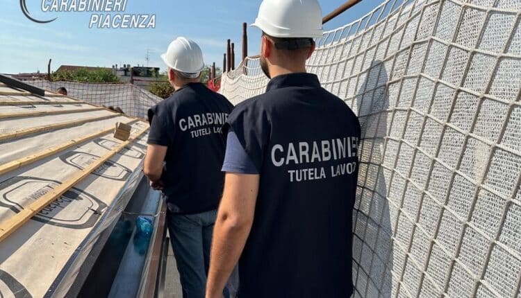 Piacenza: Controlli dei Carabinieri nei cantieri edili, trovati 7 lavoratori in nero e elevate sanzioni per un totale di quasi 220mila euro