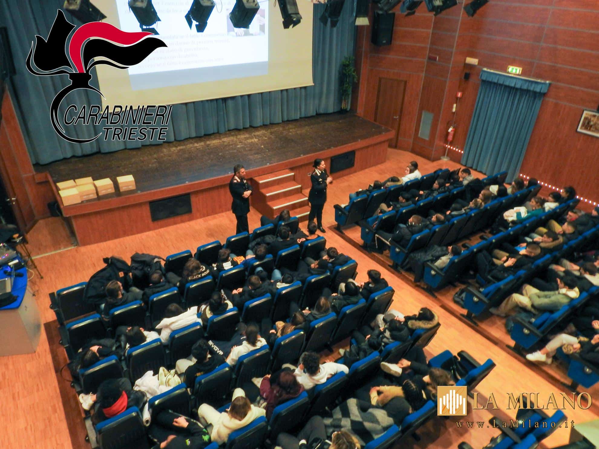 Trieste: “Cultura della legalità”, gli incontri dei Carabinieri nelle scuole. Solo a Gennaio 2025, più di 500 studenti incontrati