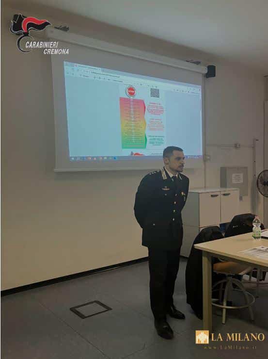 Crema: i Carabinieri incontrano gli alunni delle prime classi dell’Istituto Superiore “Galileo Galilei”