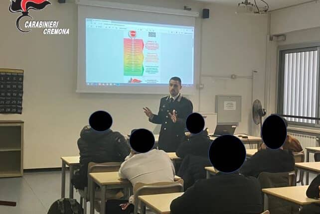 Crema: i Carabinieri incontrano gli alunni delle prime classi dell’Istituto Superiore “Galileo Galilei”