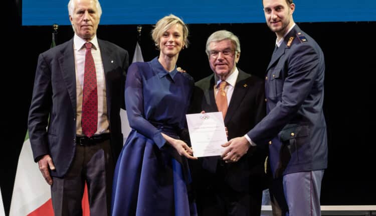 Giovanni Malagò, Federica Pellegrini e Amos Mosaner