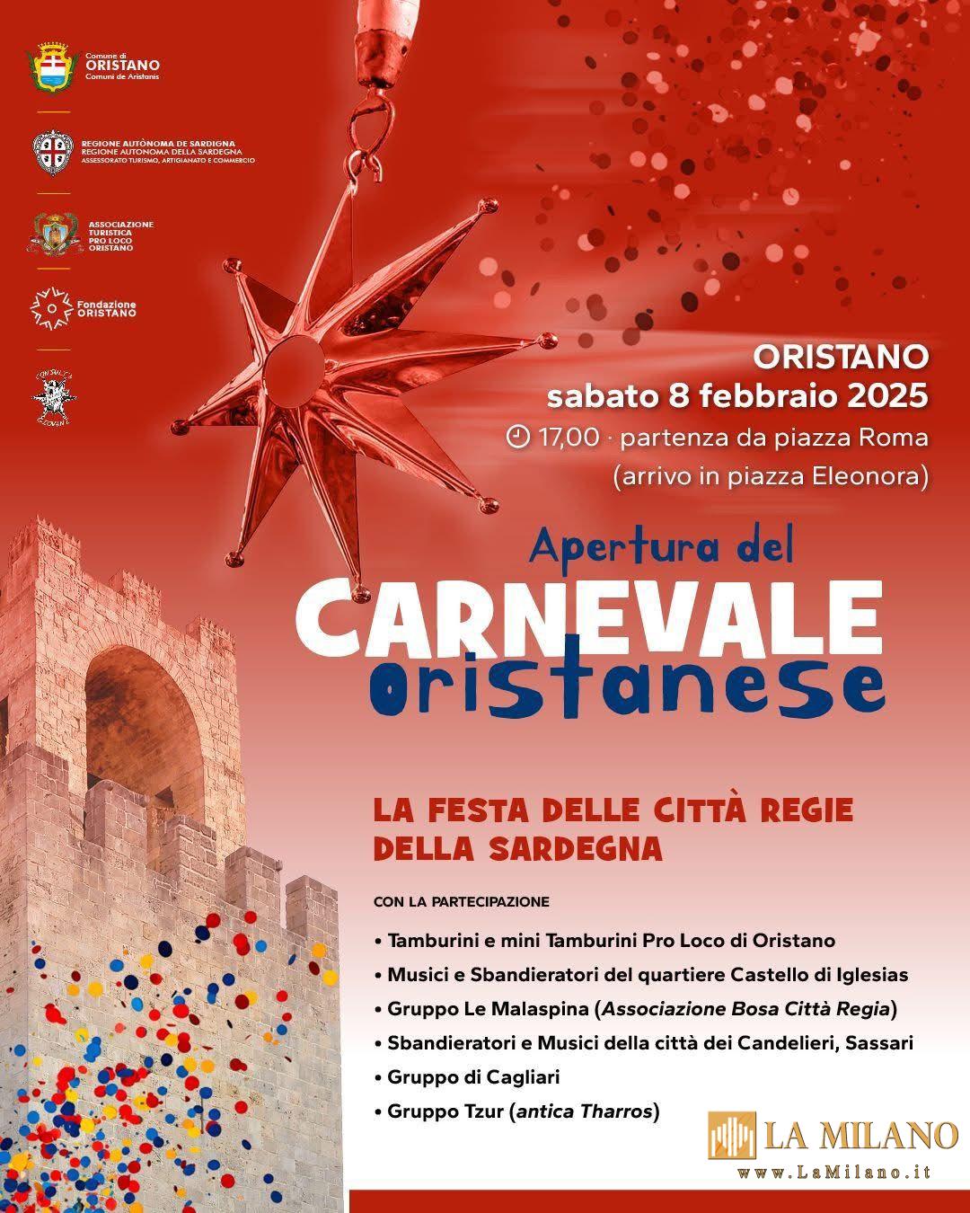 Oristano: Carnevale 2025 tradizione e storia medievale delle Città Regie della Sardegna