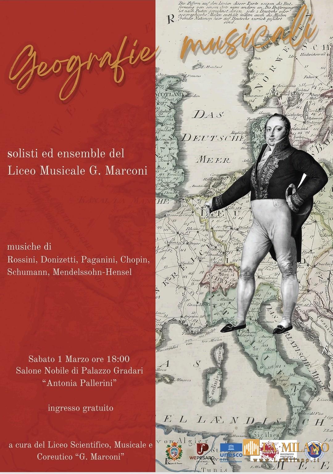 Pesaro. Settimane Rossiniane: le proposte di sabato 1 marzo