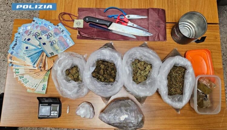 Lecce, arresti domiciliari per un pusher. Trovata nella casa cocaina, mezzo chilo di marijuana e hashish