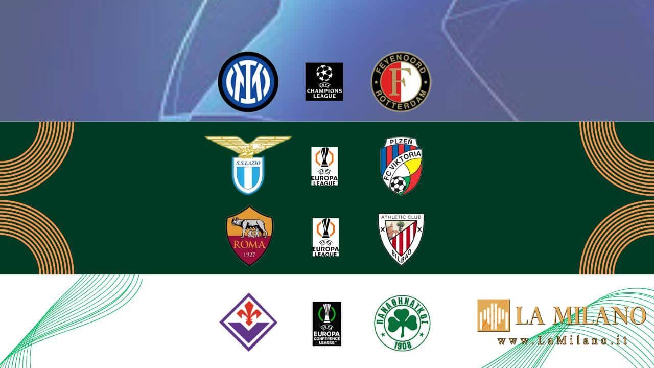 Sorteggi: ecco le avversarie delle italiane in Europa.