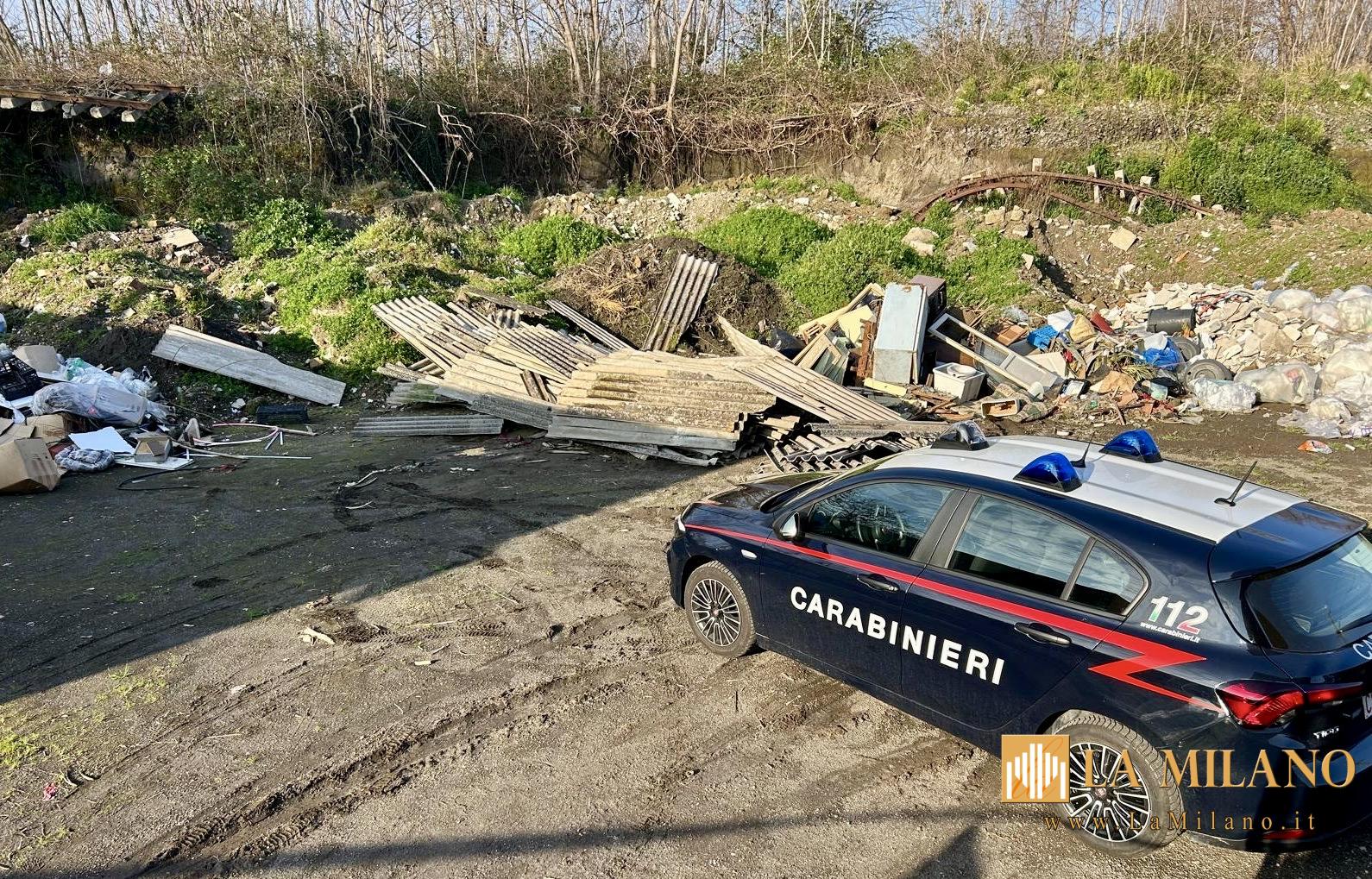 Scisciano: Discarica a cielo aperto e lastre di eternit in un terreno del Comune, 3 persone denunciate