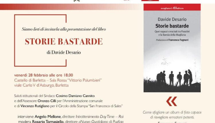 Barletta: Presentazione del libro "Storie bastarde" di Davide Desario