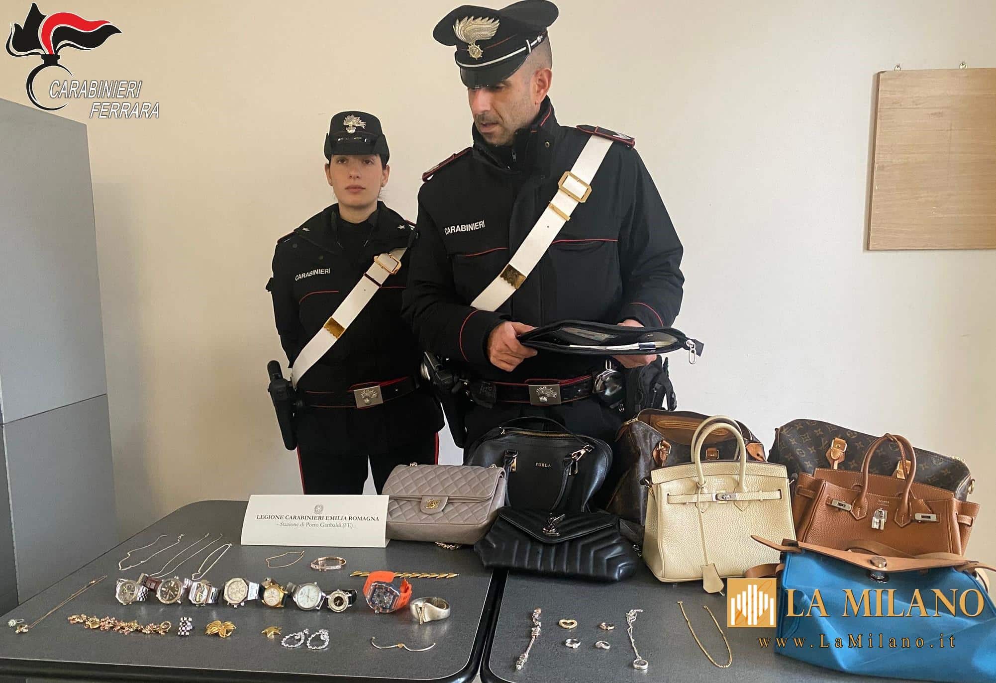 Comacchio: la banda dei furti colpisce ancora, sequestrata ulteriore refurtiva