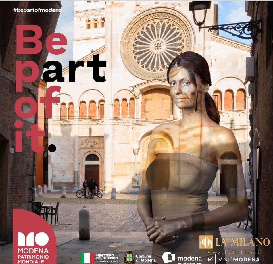 Modena rilancia la campagna "Be Part of It" che celebra il patrimonio Unesco attraverso la body art