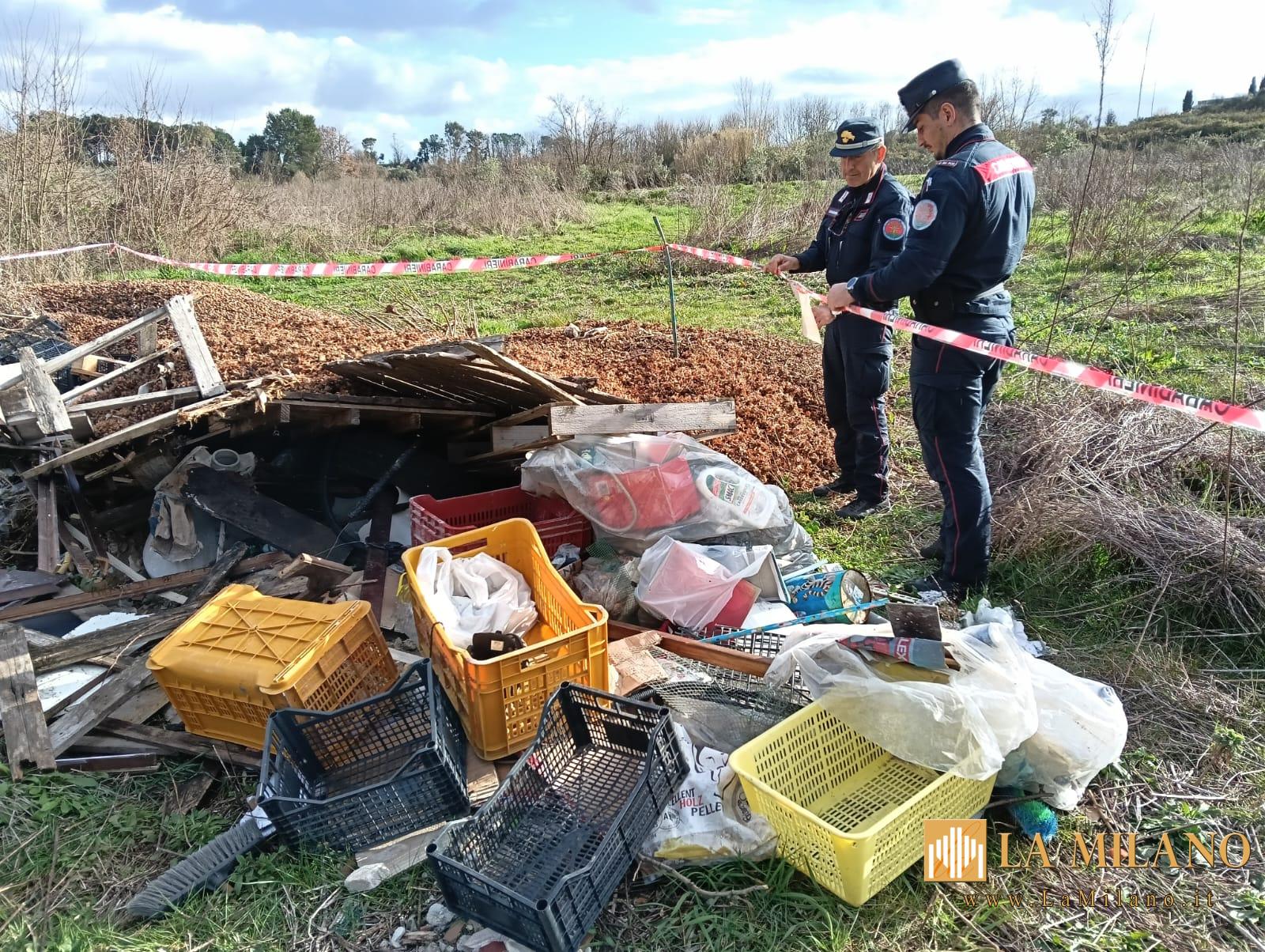 Caianello: sequestrate quattro aree con rifiuti speciali e denunciato il titolare della società proprietaria del fondo agricolo