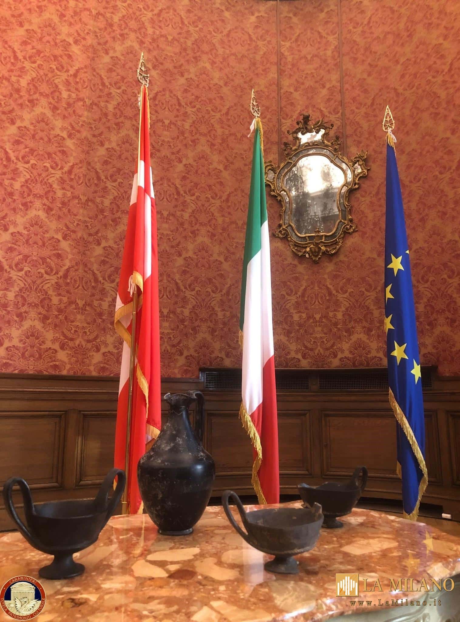 Cerimonia all'Ambasciata d'Italia a Copenaghen per la restituzione di reperti archeologici all'Italia