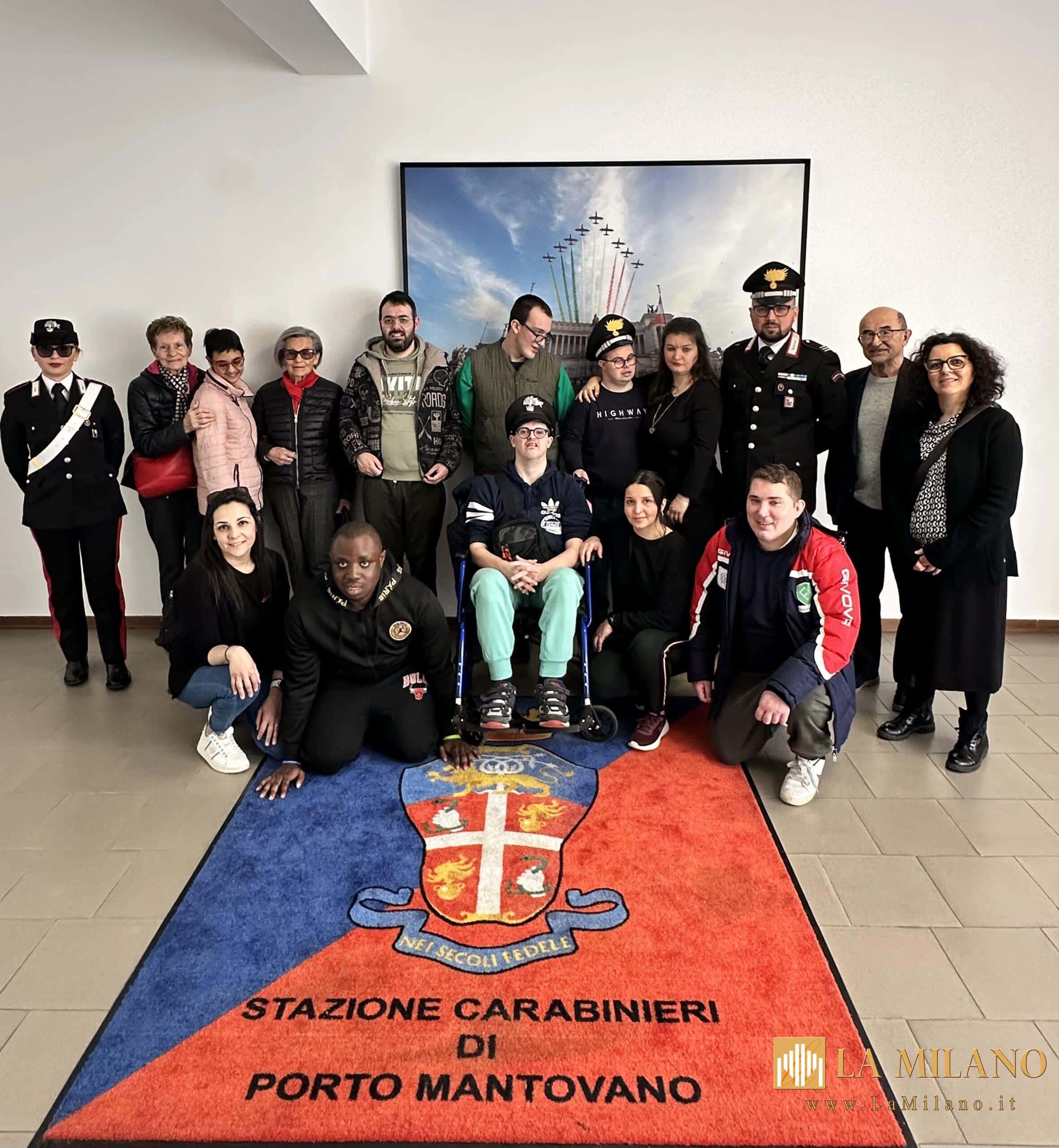 Porto Mantovano, i ragazzi della Cooperativa "La Quercia" in visita alla Caserma dei Carabinieri
