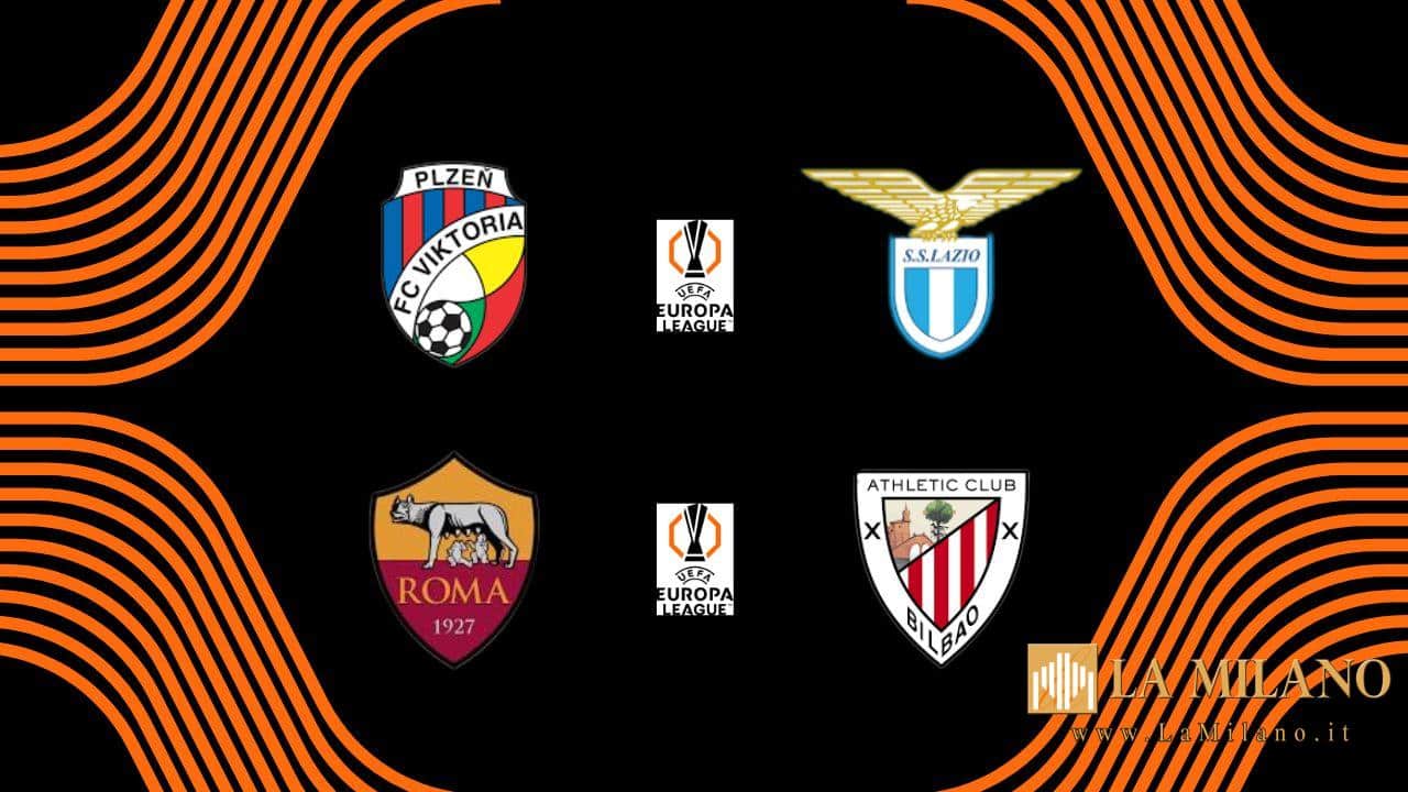 Europa League: Lazio e Roma in campo per l'andata degli ottavi