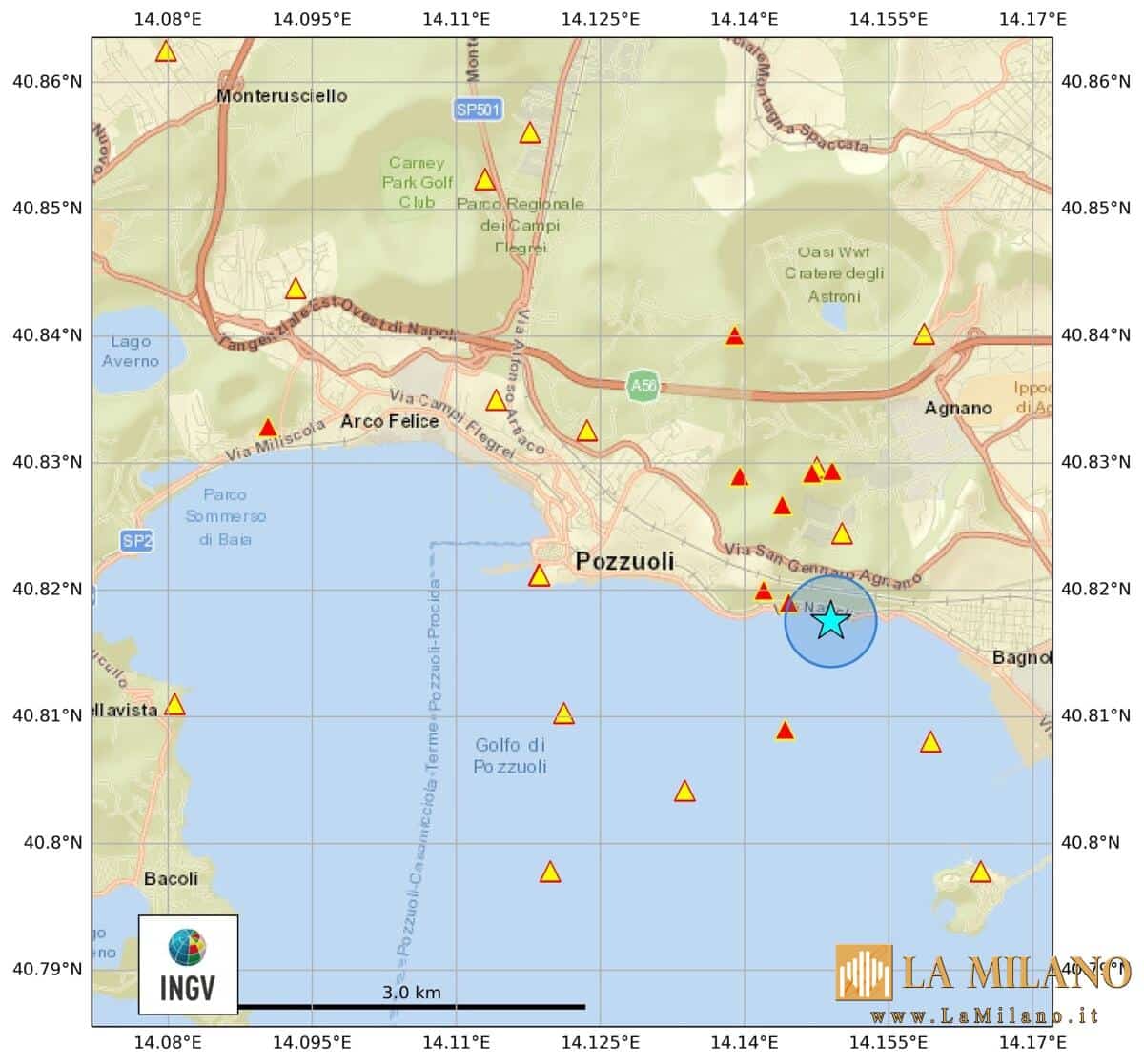 Scossa di terremoto ai Campi Flegrei: paura a Napoli, crolli a Pozzuoli