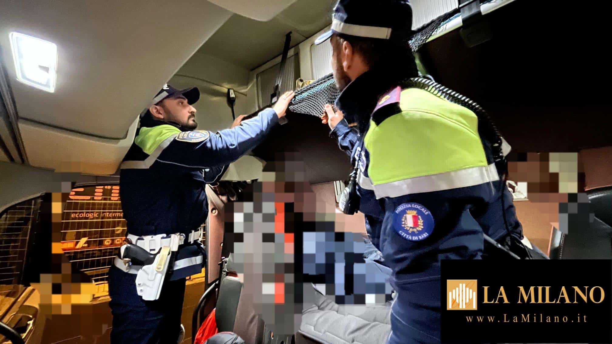 Bari, controlli su mezzi pesanti e micromobilità: fermi amministrativi e patenti ritirate