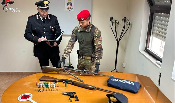 Arrestato a Vittoria un uomo per detenzione e ricettazione di armi e munizioni