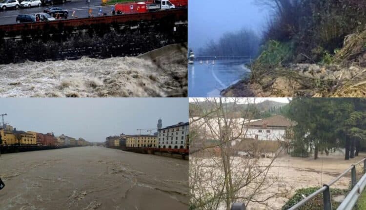Allerta rossa per maltempo in Toscana ed Emilia-Romagna: scuole e negozi chiusi