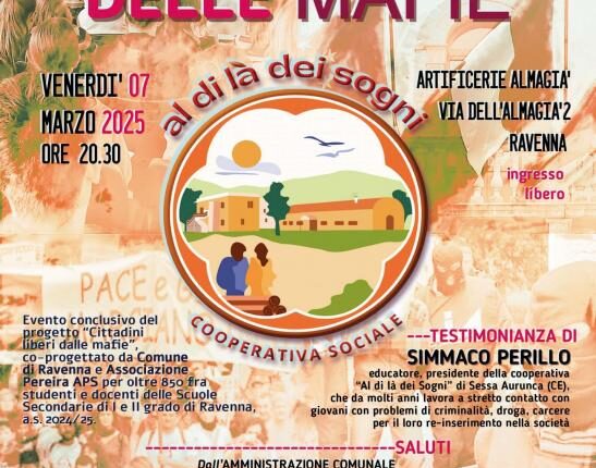 Ravenna contro le mafie 2025: il 7 marzo l'incontro "Al di là delle Mafie" con Simmaco Perillo