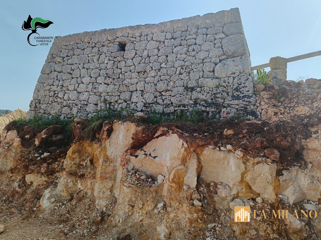 Sequestrato cantiere edile in area a vincolo paesaggistico a Castrignano del Capo