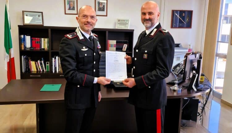 Premiazione del Vice Brigadiere Daniele Sandro Pecci per il salvataggio a Falconara Marittima