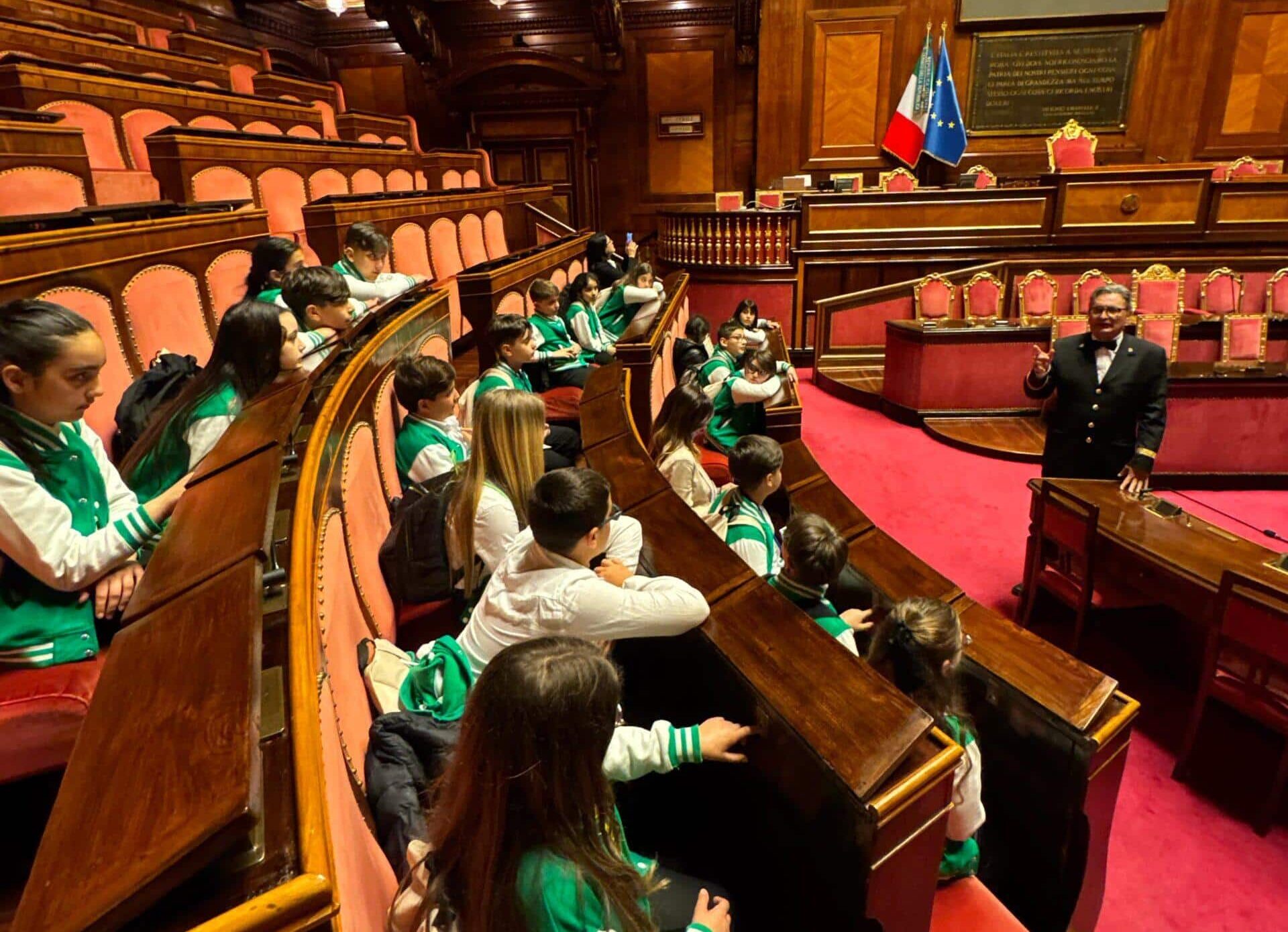 Roma: i bambini di Caivano in visita al Senato. Una lezione di futuro per le istituzioni.