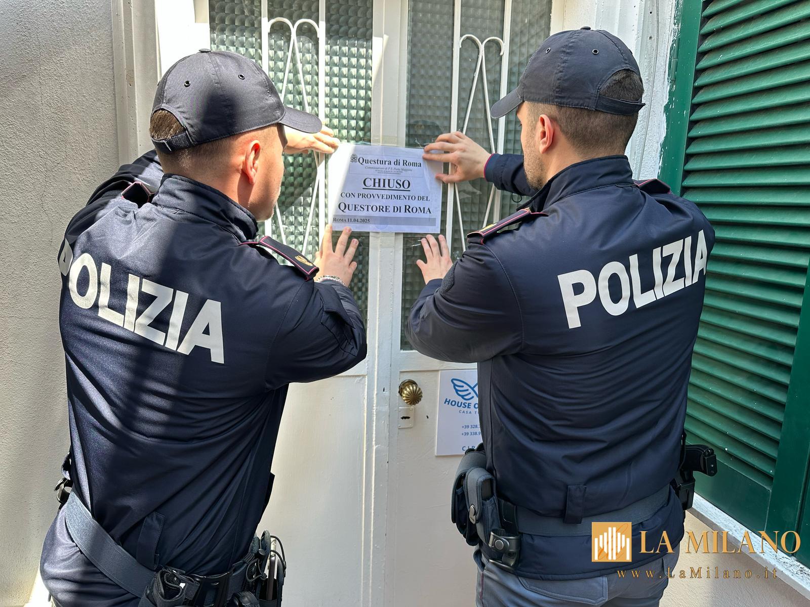 Roma, stretta della Polizia su strutture ricettive e locali: 300mila euro di sanzioni e 7 attività sotto sequestro