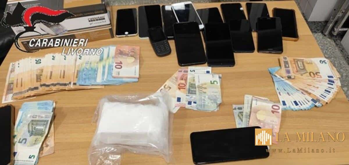 Rosignano Marittimo, 3 arresti: sequestrati 367 grammi di cocaina e quasi 5.000 euro
