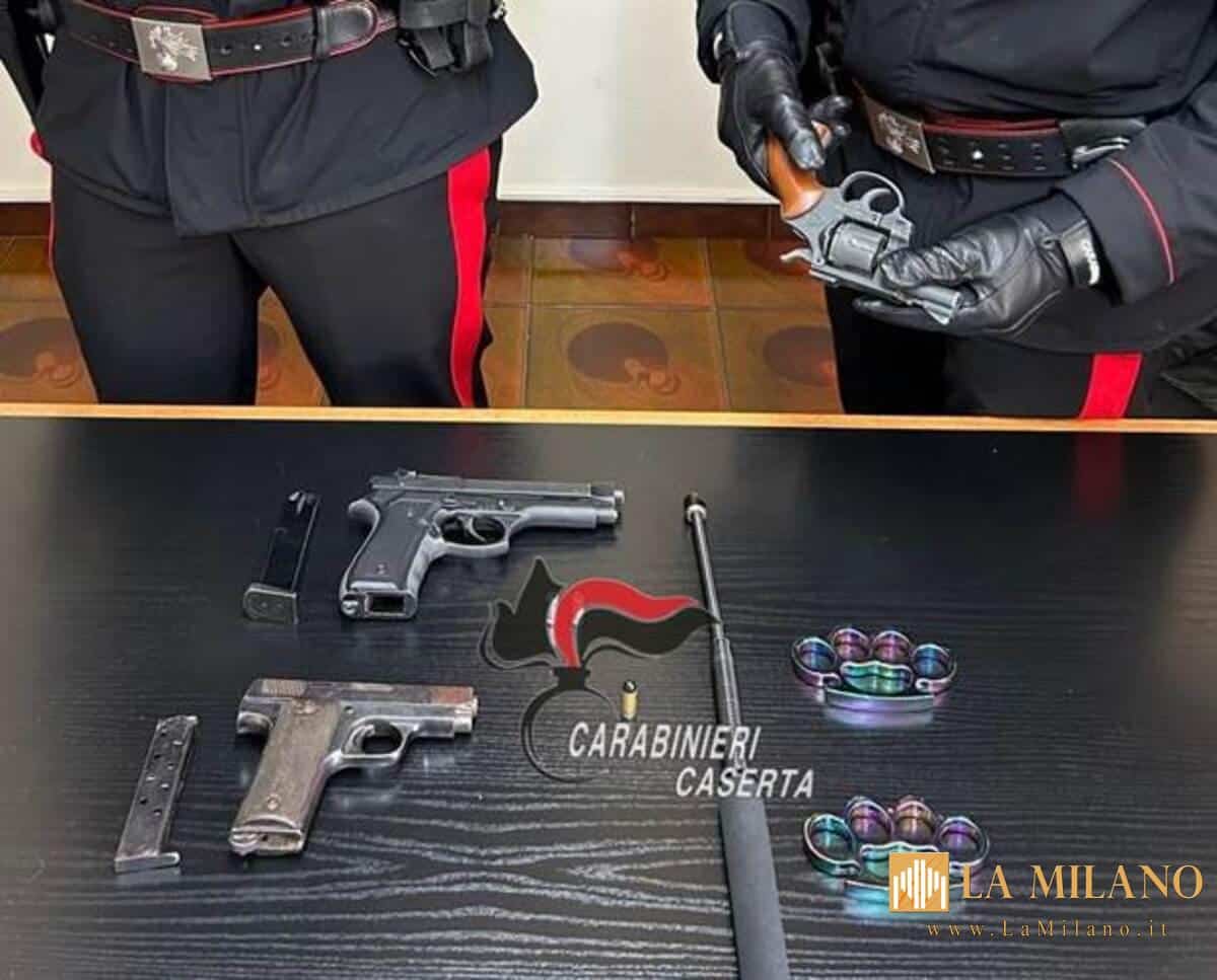 Lusciano, giovani armati ripresi dalle telecamere: Scattano perquisizioni e sequestri