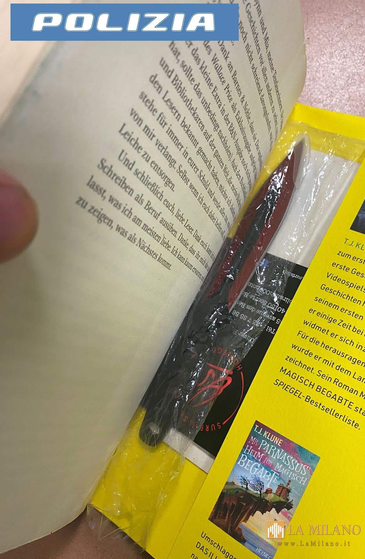 Bolzano, nasconde un pugnale all'interno di un libro nel bagaglio a mano: 50enne denunciato e rimpatriato