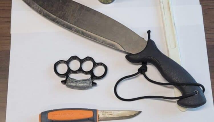 Ostiglia, fermato con un machete da 55 cm e armi improprie: Denunciato