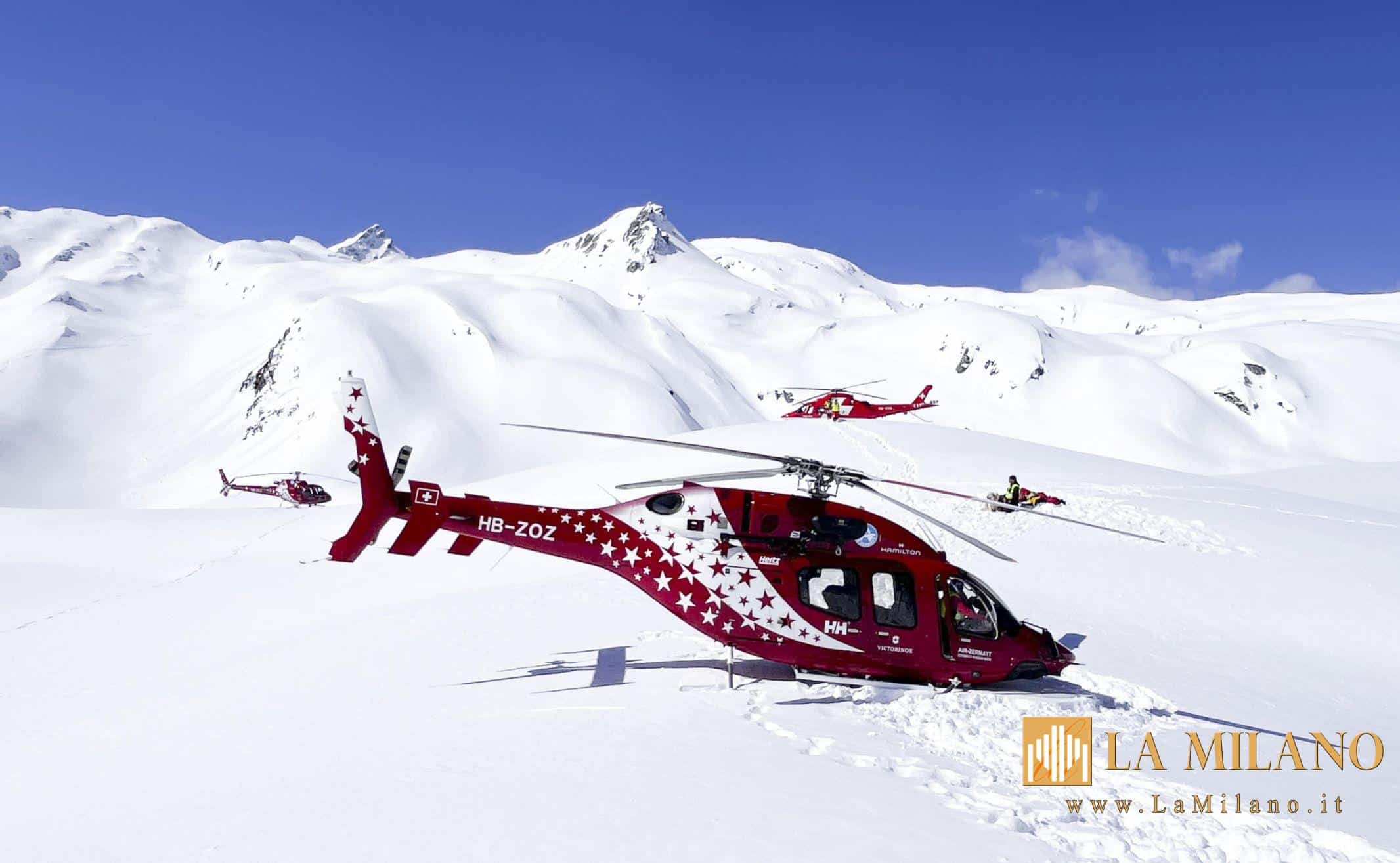 Tragedia sul ghiacciaio Adler: cinque sciatori trovati morti sopra Zermatt.