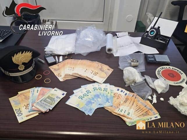 Cecina, 2 fratelli arrestati per spaccio: cocaina, hashish e 9.000 euro in contanti