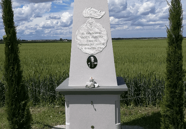 Filo di Argenta: cerimonia in onore del Carabiniere Albino Vanin, Medaglia al Valor Militare