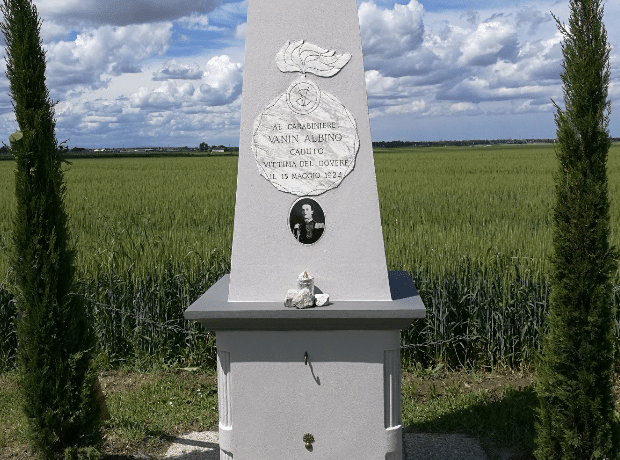 Filo di Argenta: cerimonia in onore del Carabiniere Albino Vanin, Medaglia al Valor Militare