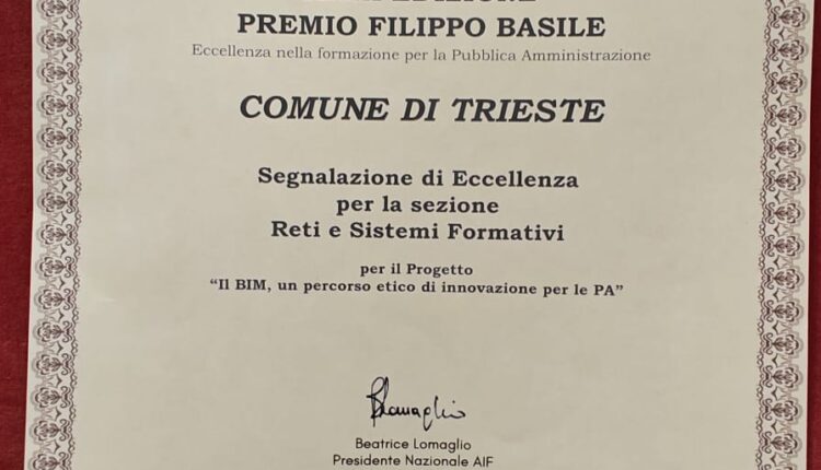 Il Comune di Trieste brilla alla XXIII edizione del Premio Basile: doppia vittoria per inclusione e innovazione digitale