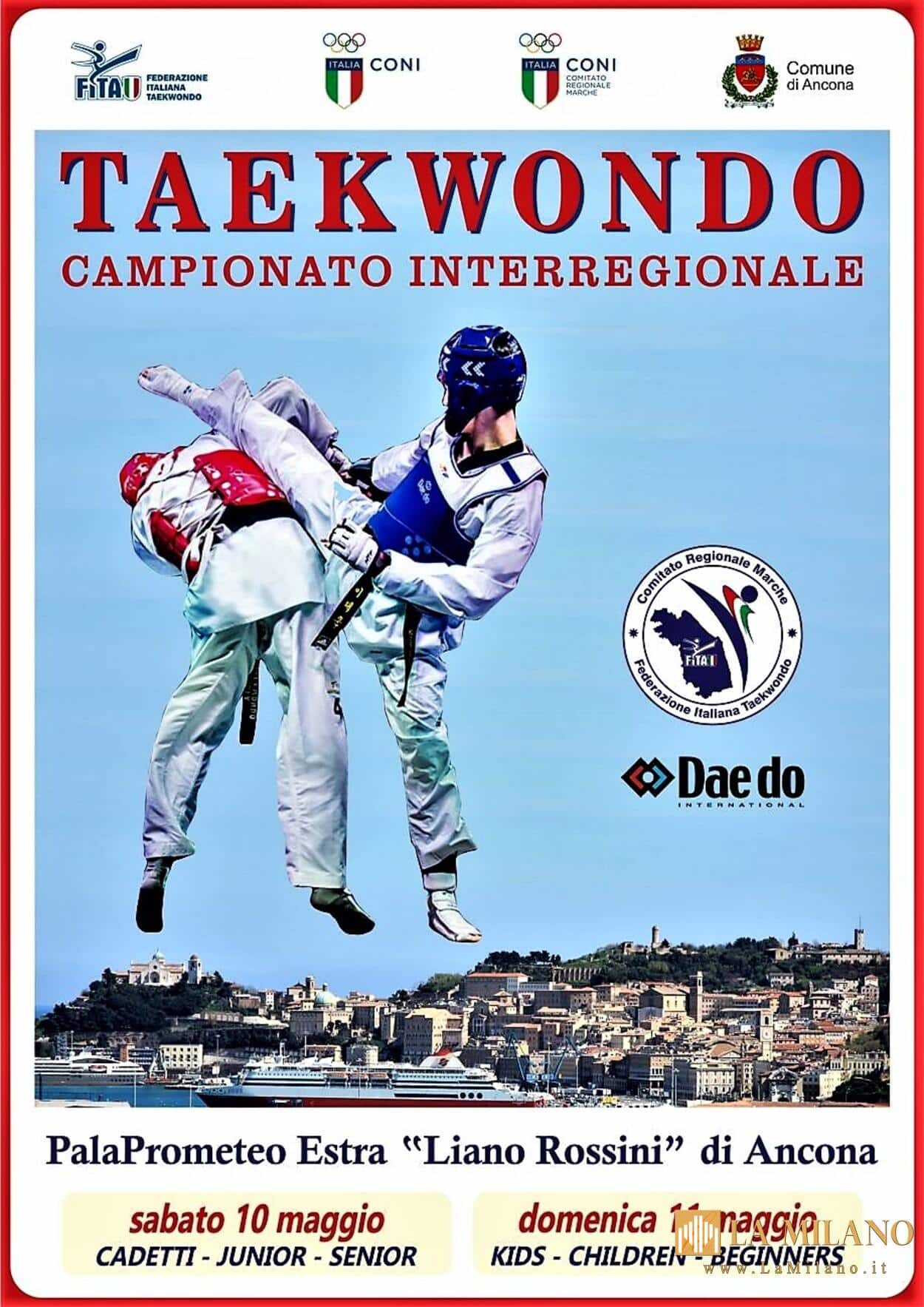 Taekwondo: spettacolo ad Ancona, oltre 500 atleti in gara al Campionato Interregionale Marche.