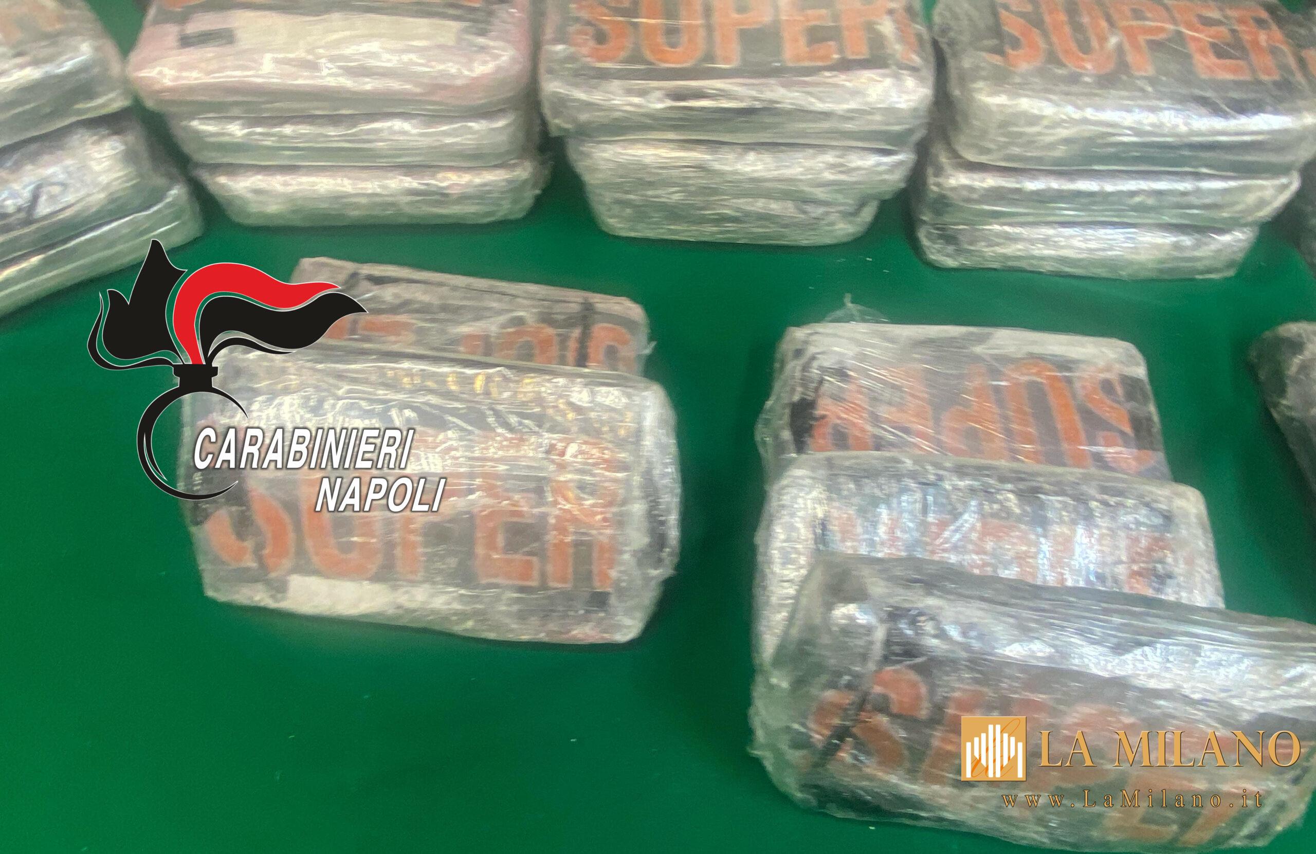 Sequestrati 36 chili di cocaina ad Angri, valore 5 milioni di euro