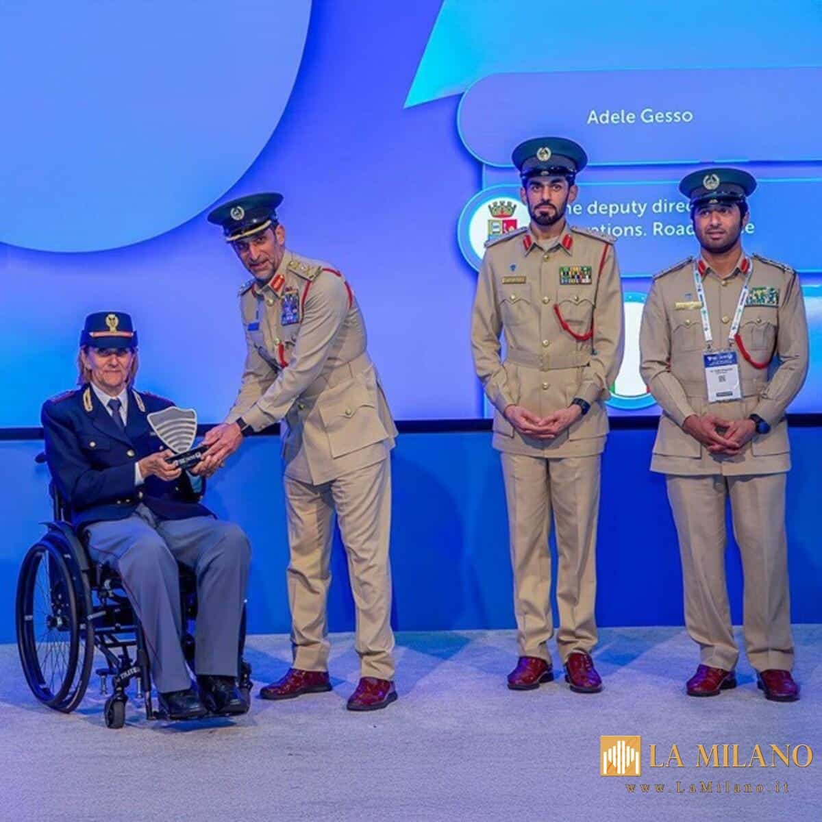 Adele Gesso, 29 anni dopo l'incidente in servizio: Premiata a Dubai nell'ambito del "World Police Summit Committee"