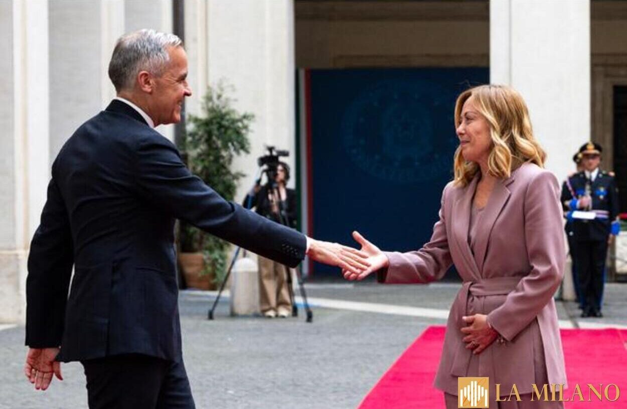 Giorgia Meloni incontra Mark Carney a Palazzo Chigi: focus su cooperazione Italia-Canada e crisi globali.