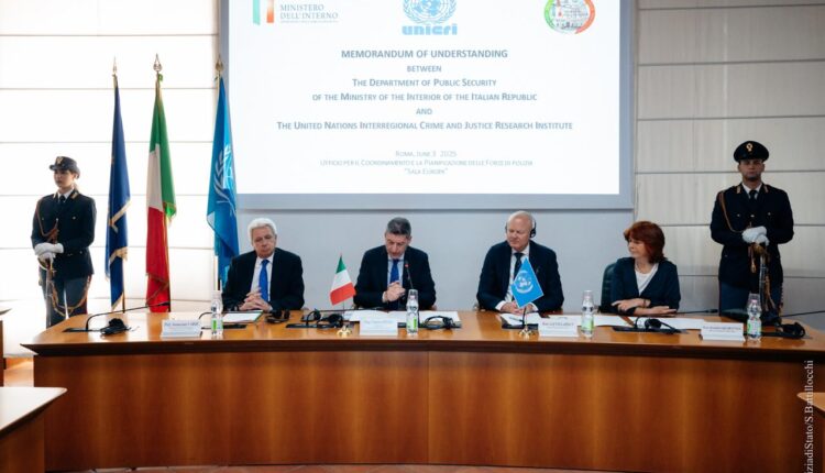 Italia e UNICRI firmano un Memorandum d’Intesa: alleanza strategica contro la criminalità globale.