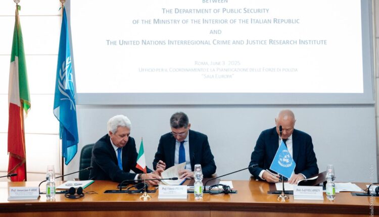 Italia e UNICRI firmano un Memorandum d’Intesa: alleanza strategica contro la criminalità globale.