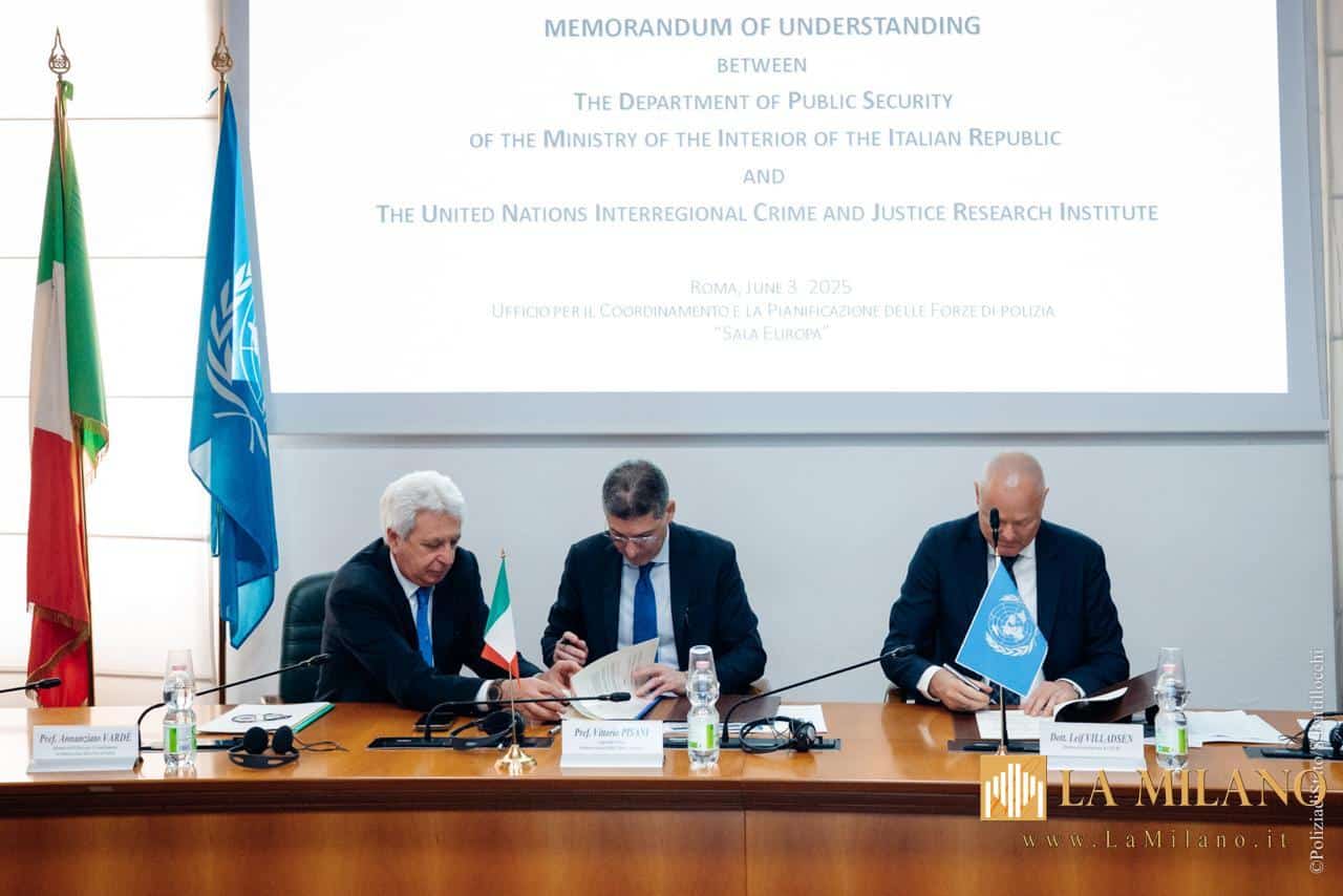 Italia e UNICRI firmano un Memorandum d’Intesa: alleanza strategica contro la criminalità globale.
