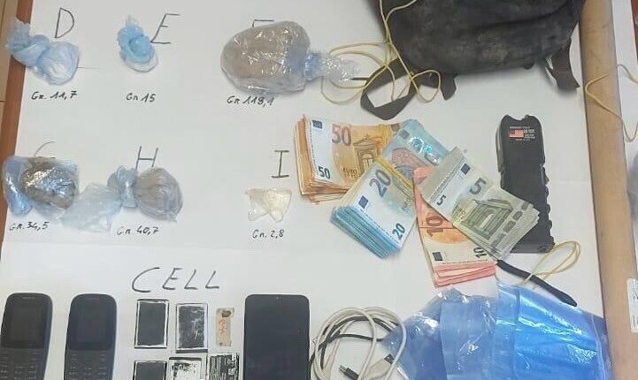 San Giorgio Piacentino, blitz antidroga nei campi: Sequestrati cocaina, eroina e un taser