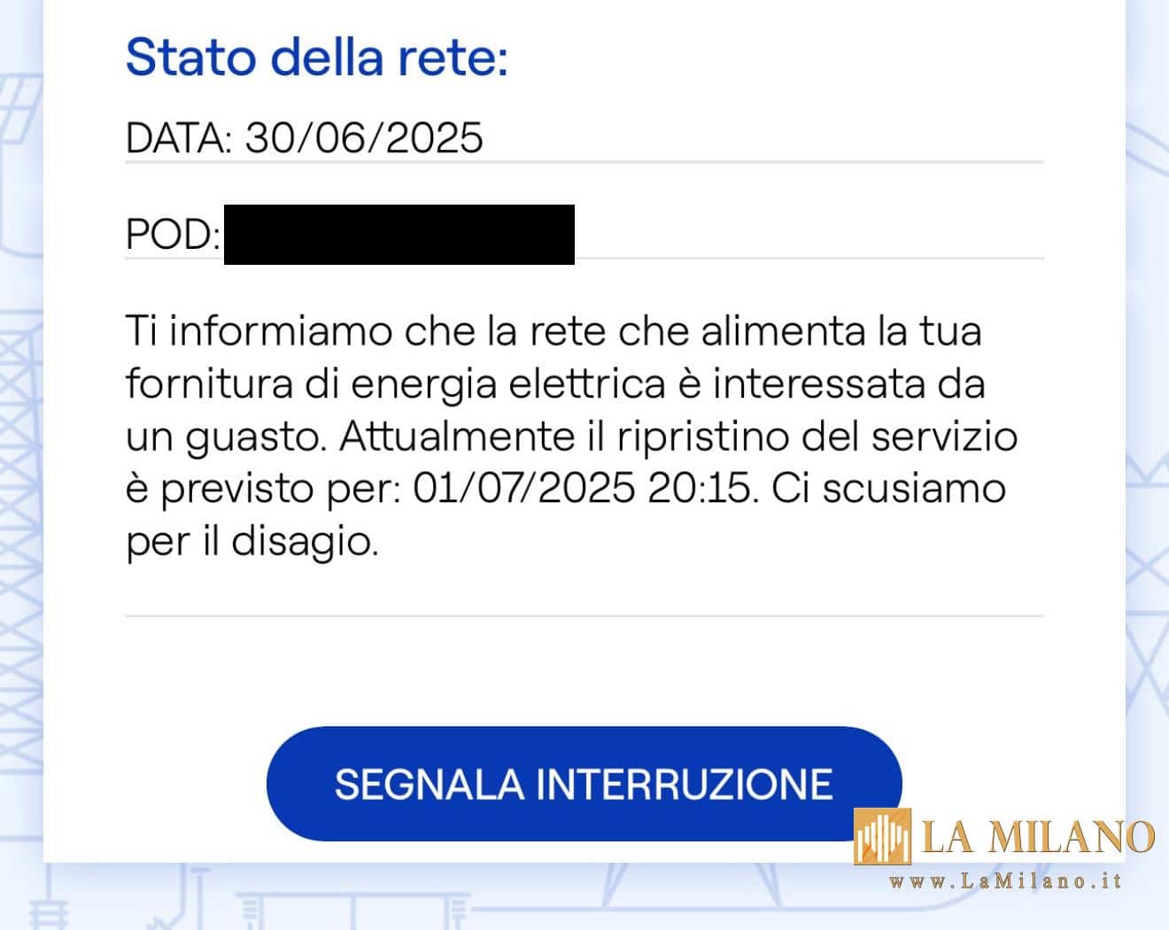 Cologno Monzese, interi quartieri senza corrente: enormi disagi e disservizi per i cittadini