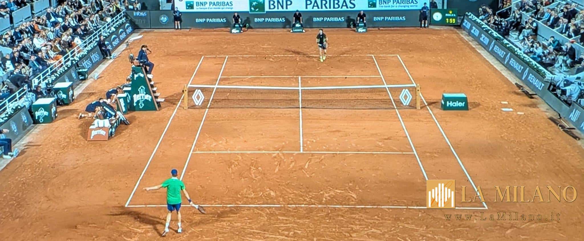 Roland Garros: Sinner batte Rublev in tre set e vola ai quarti