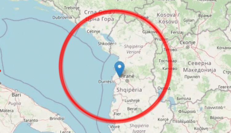 Terremoto scuote l’Albania: scossa di magnitudo 4.1 tra Durazzo e Tirana