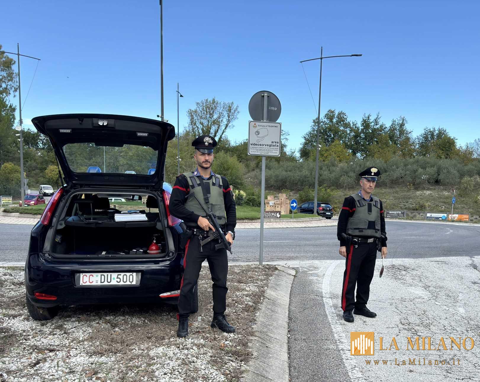 Tolentino, controlli a tappeto dei Carabinieri: sequestri, segnalazioni, sanzioni e ritiro di patenti