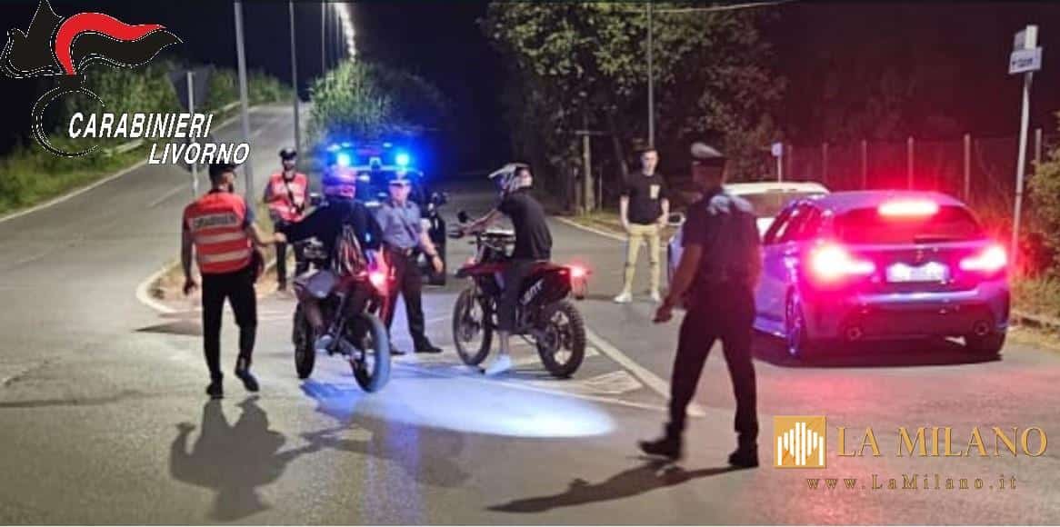 Bibbona: motociclista denunciato dai Carabinieri, guidava sotto l’effetto di cocaina.