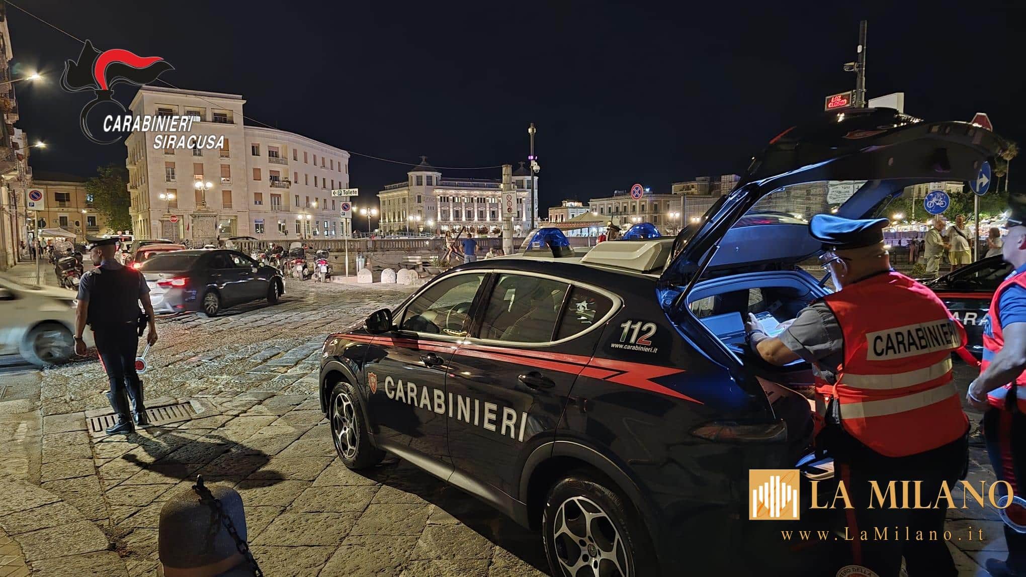 Ortigia: controlli serrati dei Carabinieri nel sabato sera.
